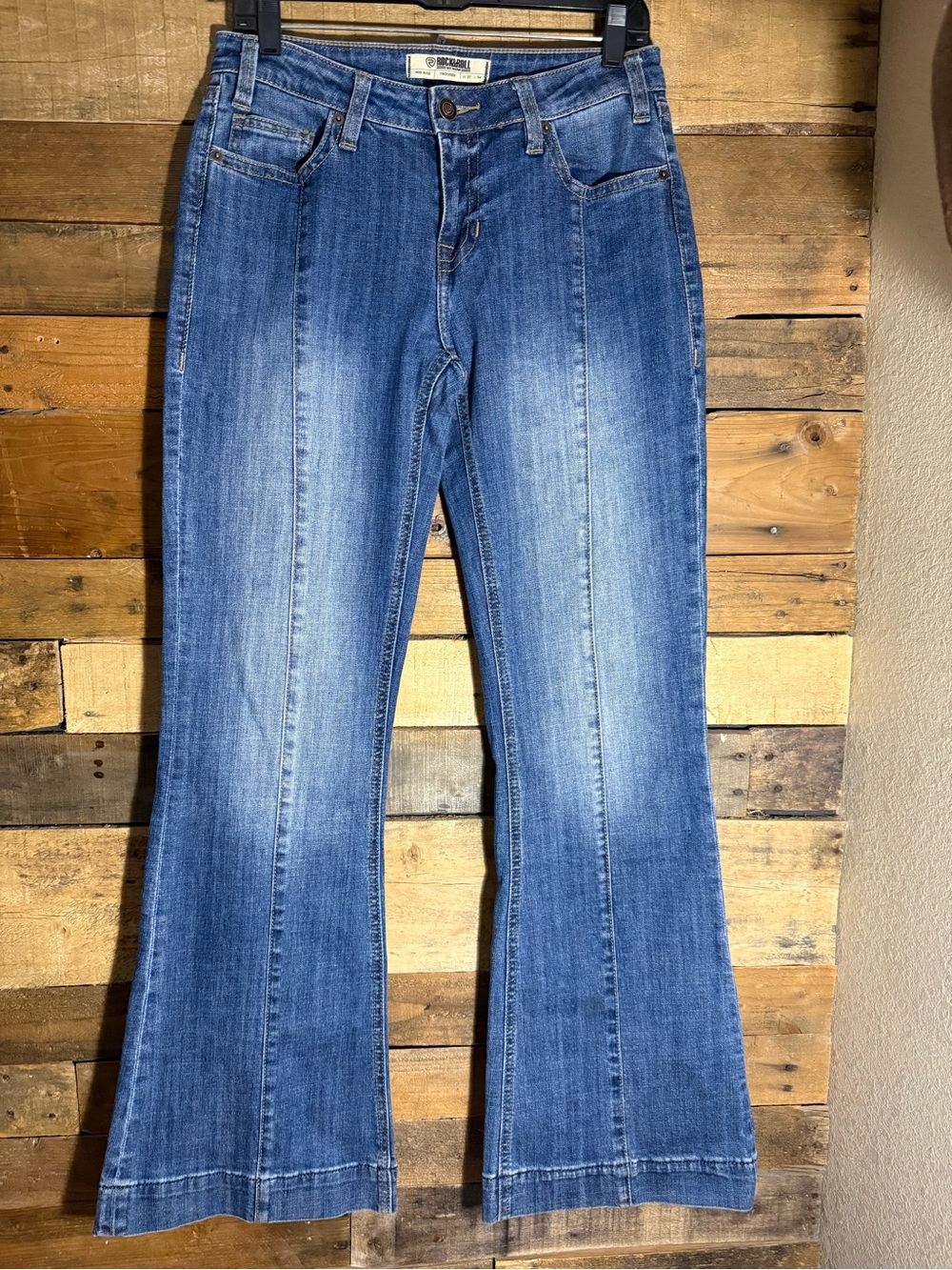 Rock&Roll‎ Denim Midrise Trouser Jean with Front Seam RRWD5MROGZ 27x34